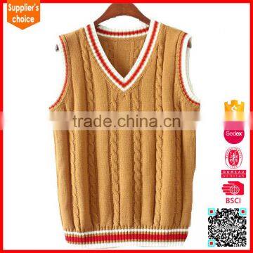 New fashion uniforms school knitted v neck high school uniform patterns