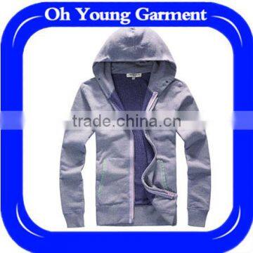 CHINA SUPPLIER GRAY PURPLE TRENDY CLOSE FITTED ZIPPER HOODIES FOR HANDSOME ONELINE SHOPPING MEN CLOTHING HOODIES