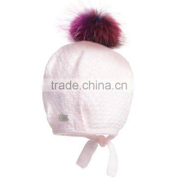 Myfur Baby Crochet Hat Customized Cotton Hat Wholesale Pompom Top