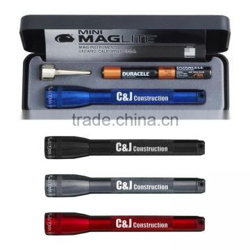 Mini Mag-Lite AAA Flashlight - features two AAA alkaline batteries, gift box and comes with your logo