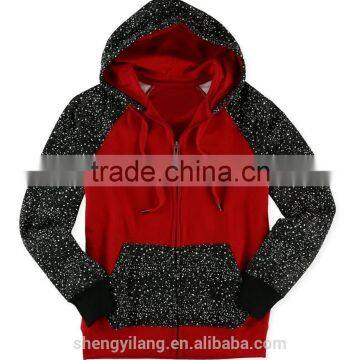 Custom Mens Long Sleeve Heather Contrast Two Color Sports Hoodies /sweatshirts HS00158 photo-1