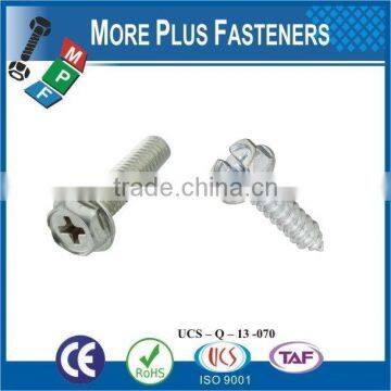 Taiwan M3 M12 M3-0.5 x 10mm DIN 965 Phillips Drive Flat Head Grade A2 Stainless Steel Machine Screw With Double Lock Washer photo-6