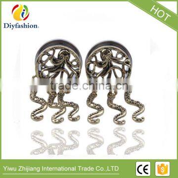 Fashion Stainless Steel Octopus Pendant Ear Plug photo-4