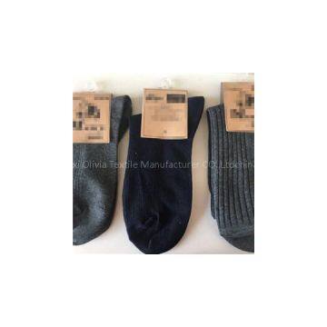 3-PK Mens Solid Rib Athletic Sports Crew Socks