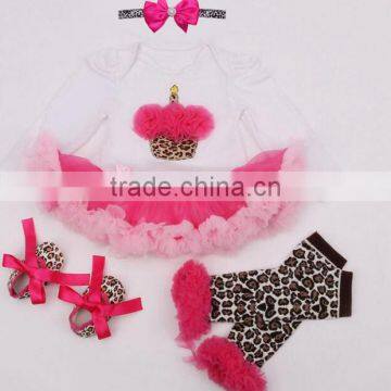 2017 Hot Sell Baby Birthday Party Romper Suit , Cute Cartoon Printing Suit,romper+knee-pad+headband+one Pair of Shoes photo-3