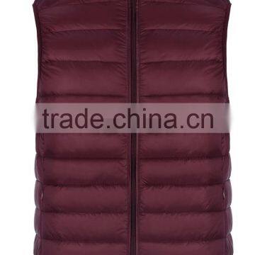 Windproof Lightweight Foldable Duck Down Waistcoat for men design 2017