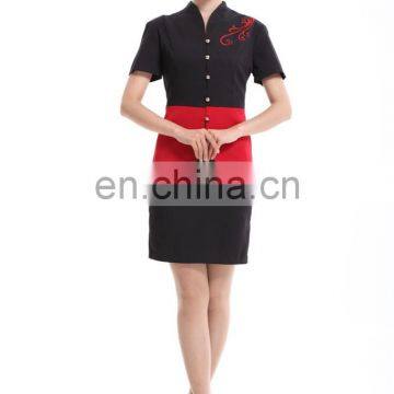 Cotton woven fabric for restaurant waiter waitress workwear uniforms