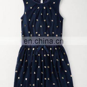 embrodery kid dress new design dress for kid girl 100% polyester kid floral dress