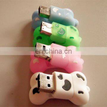 multi-colored bone shape kids usb flash drive