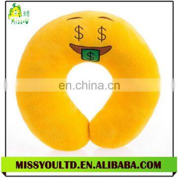 Plush U Shape Emoji Neck Pillow