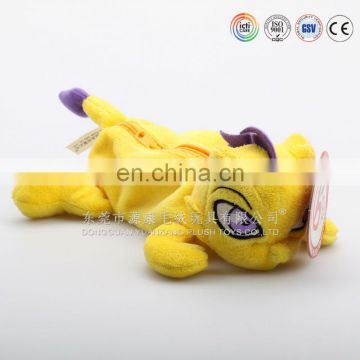 Lovely cust plush stuffed animal toy dog pen bag