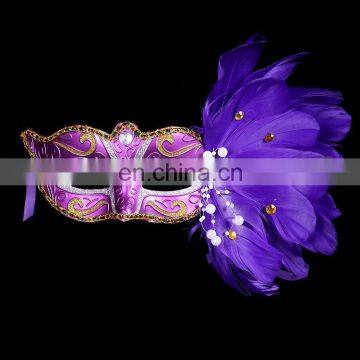 Masquerade Party Fashion Show Customized Cock Feather Mask photo-3