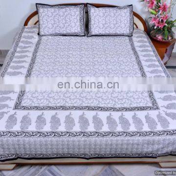 Bed Sheets Cotton Handmade Bed Cover With Pillow Covers Ethnic Bohemian Indian Bedspread Traditional Art