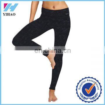 Trade assurance Yihao women's sportswear fitness Yoga Cyber Embossed Full Length Performance Leggings