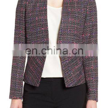 MIKA2240 V-neck Tweed Jacket