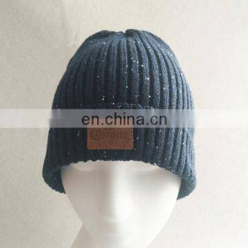 New style men's 100% yarn fancy yarn winter hat