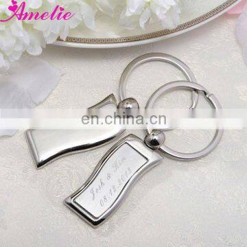 AR18 35mm Silver Color Metal Keychain For Wedding Return Gift