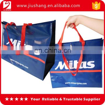 Large size waterproof laminated non woven tote shopping bag