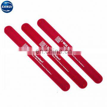 High quality advertising logo printed custom silicone slap band