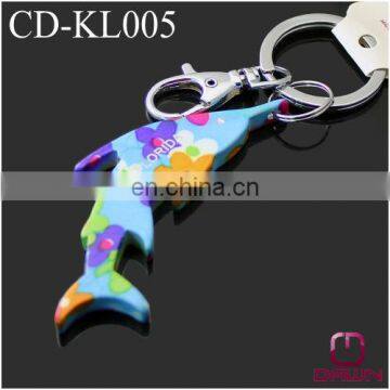 Metal aluminum cute shark keychain CD-KL005