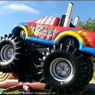 High quality monster truck combo bounce house slide combo for birthday party