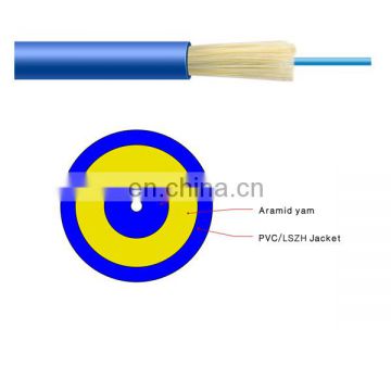 simplex indoor fiber optic cable with PVC/LSZH outer sheath