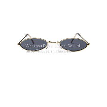 New Fashion Cat Eye Sunglasses Men/Women Ocean Lens Eyewear Metal Sun Glasses Vintage Small Oval Sun Glasses Gafas Wholesale photo-2