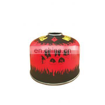 Made in china 230g camping butane gas cartridge and 230g screw valve butane gas cartridge