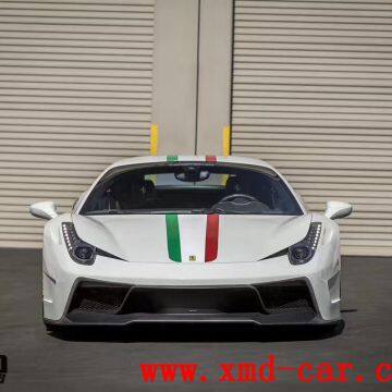 Carbon fiber Body Kit Bumper Side Skirt Spolier for Ferrari 458 Vorsteiner