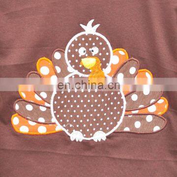 New Autumn Baby Girls Top Ruffle Flower Pants Suits Boutique Outfits White Thanksgiving Turkey Clothes photo-5