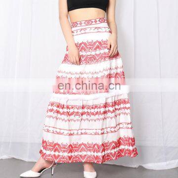 Tassel Skirt For Women High Waist Print Casual Custom