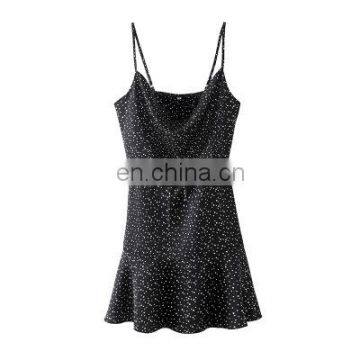 New Women's EBay Hot Sale Explosion-proof Sleeveless Sling Deep V-neck Wavelet Dress Factory Direct Wholesale photo-2