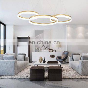 Modern minimalist living room chandelier post-modern creative ring led light restaurant cafe chandelier single head