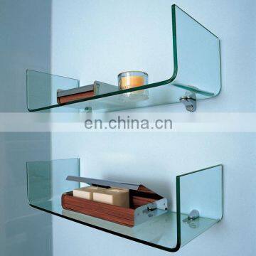 High quality 5~10mm modern glass shelves in bathroom shower cut to size