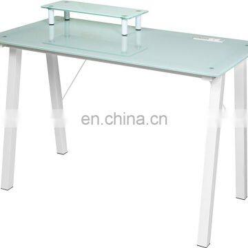 Colored Glass Table Tops Grey Rectangle Table Top With Pencil Edge & Round Corner Creative Coffee Table Computer Desk photo-3
