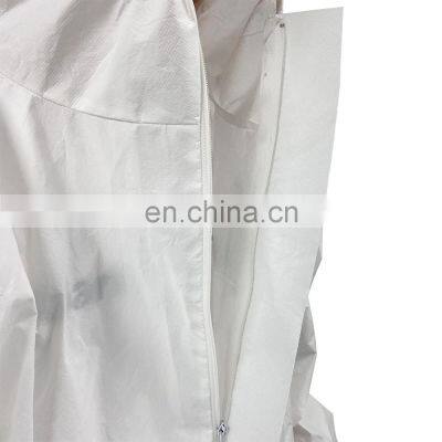 Consumable laminated anti splash Disposable Medical Personal hooded Isolation protective hazmat coverall suit level 2