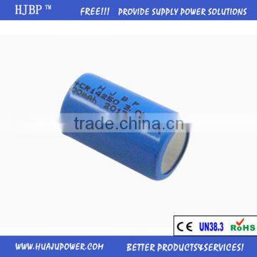 HJBP China Factory Wholesales Non-rechargeable LIMNO2 3V CR14250 Primary Lithium Battery With High Power