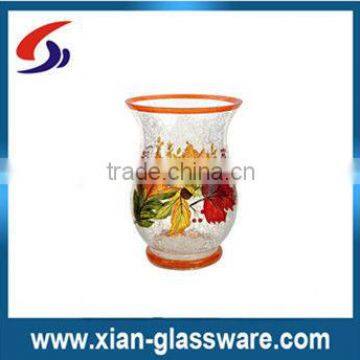 Promotional wholesale cracked glass candle holder