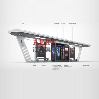 Student Rolling System Bus Stop Intelligent Bus Stop Kiosk Advertising Light Box Factory photo-5