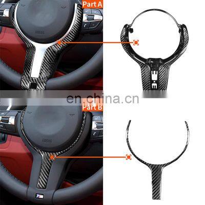 Carbon Fiber Steering Wheel Trim Cover + Inner Trim for BMW F80 M3 F82 M4 F10 M5 F06 F12 F13 M6 F15 X5M F16 X6M photo-3