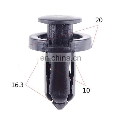 100pcs 10mm Car Clips Bumper Clip Retainer Fastener Rivet Door Panel Fender Liner Clips for Honda Car