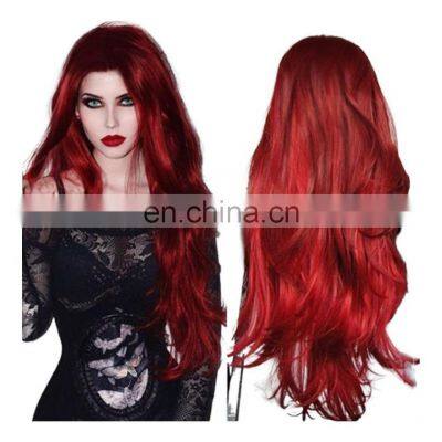 5 Color Blonde Long Straight Hair Blond Mixed Color Gradient Curly Wig Party Not Lace Front Synthetic Kinky Wig For Party Hair photo-3