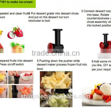 Reasonable price 2 in 1 design vegetable Slicer and frozen fruit maker frozen dessert maker ice cream maker