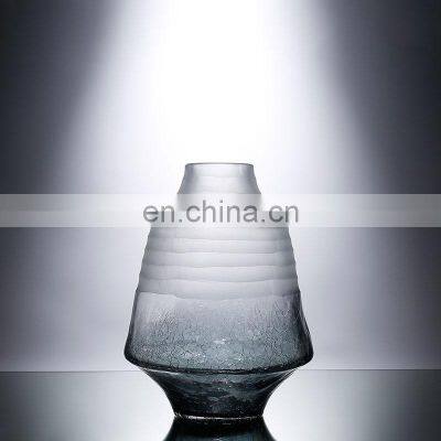 Modern Colorful Colored Transparent Crystal Glass Ornaments Simple Vase Decoration photo-3