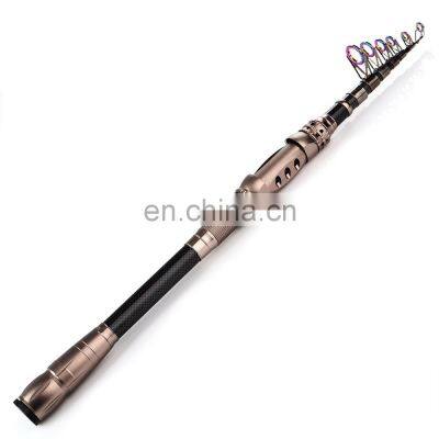 Hot Sales 99% Carbon Content Telescopic fishing Rod 2.1m/2.4m/2.7m/3.0m Aluminium Alloy Handle Telescopic Fishing Rod