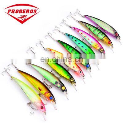 11CM13.4G 10Color bait fishing tackle store topmouth Culter kill Rattle Wobbler Fishing Lure Slow Floating Minnow