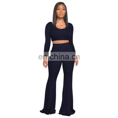 2021 Two Piece Set Women Clothing,2 Piece Set Women,Sexy Costumes Crop Top Matching Sets Outfit Two Piece Pants Set photo-4
