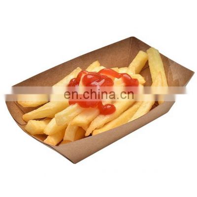 Sunkea fast food packaging kraft paper food tray boxes