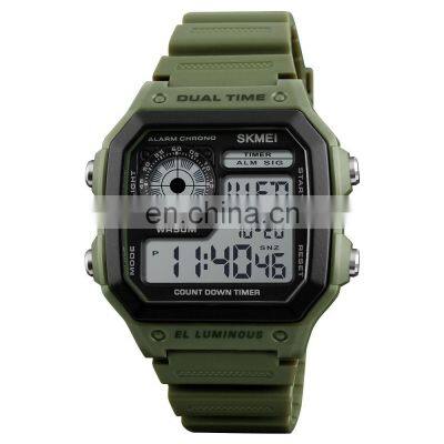 Top 10 Hot Selling Cheap Digital Watch Skmei Wrist Watches Men ABS Case Material Imported LED Relojes Hombre 1299