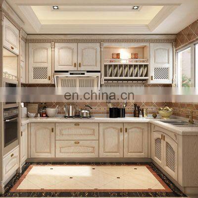 Home furniture Modern wooden kitchen cabinet designs for prefab house